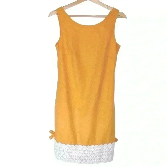Lilly Pulitzer Fitch Shift Cross Hatch Jacquard Sheath Dress | Orange | SZ 2 - Picture 1 of 9